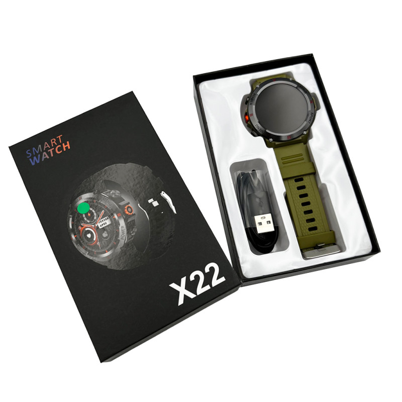 Смарт-годинник IWO X22 38mm. 330 mAh, IP68 Army Green (IWOX22AG)