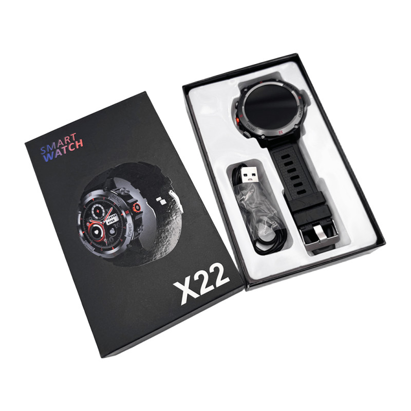 Смарт-годинник IWO X22 1.46". 330 mAh, IP68 Black (IWOX22SGR)