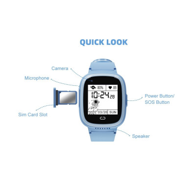 Дитячий смарт-годинник Kids SM LT30 36mm. SIM 4G. 680 mAh. GPS+IP65 Blue (LT30Blue) Дитячий смарт-годинник Kids SM LT30 36mm. SIM 4G. 680 mAh. GPS+IP65 Blue (LT30Blue)