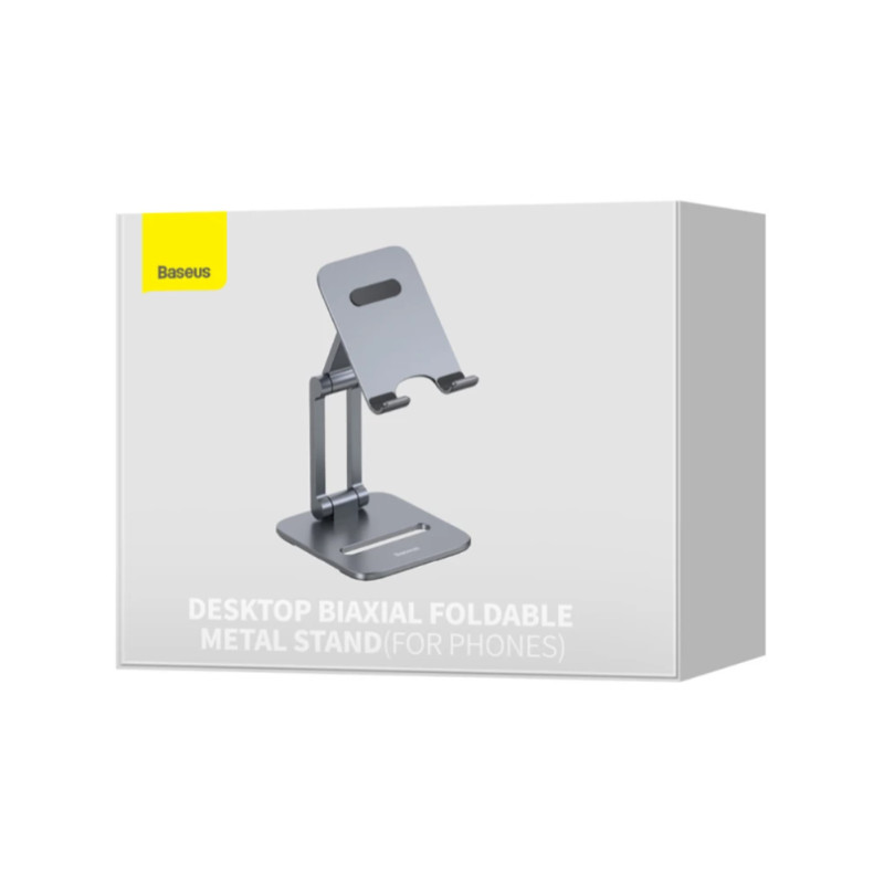 Тримач для мобiльного Baseus Desktop Biaxial Foldable Metal Stand (for Phones) Grey (LUSZ000013)