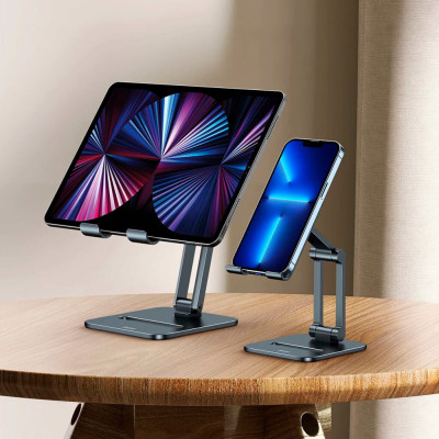 Тримач для мобiльного Baseus Desktop Biaxial Foldable Metal Stand (for Tablets) Grey (LUSZ000113)