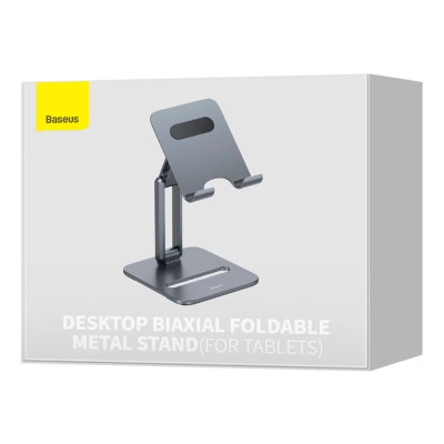 Тримач для мобiльного Baseus Desktop Biaxial Foldable Metal Stand (for Tablets) Grey (LUSZ000113)
