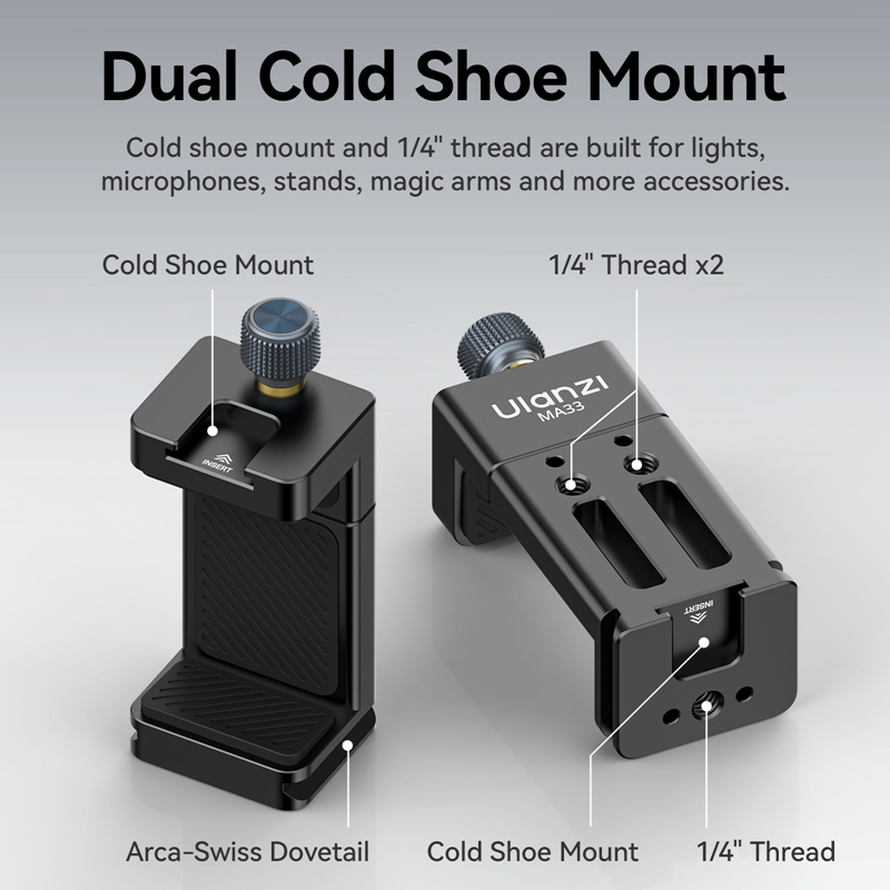 Тримач для телефону Ulanzi MA33 Phone Holder Black (M022)