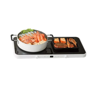 Індукційна плита Xiaomi Mijia Double Port Induction Cooker + (перехідник на EU розетку) (MDCLD01ACM)