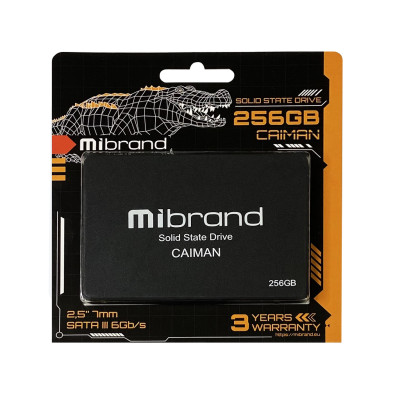 Накопичувач SSD Mibrand Caiman 256GB 2.5" 7mm SATAIII Standard (MI2.5SSD/CA256GBST)