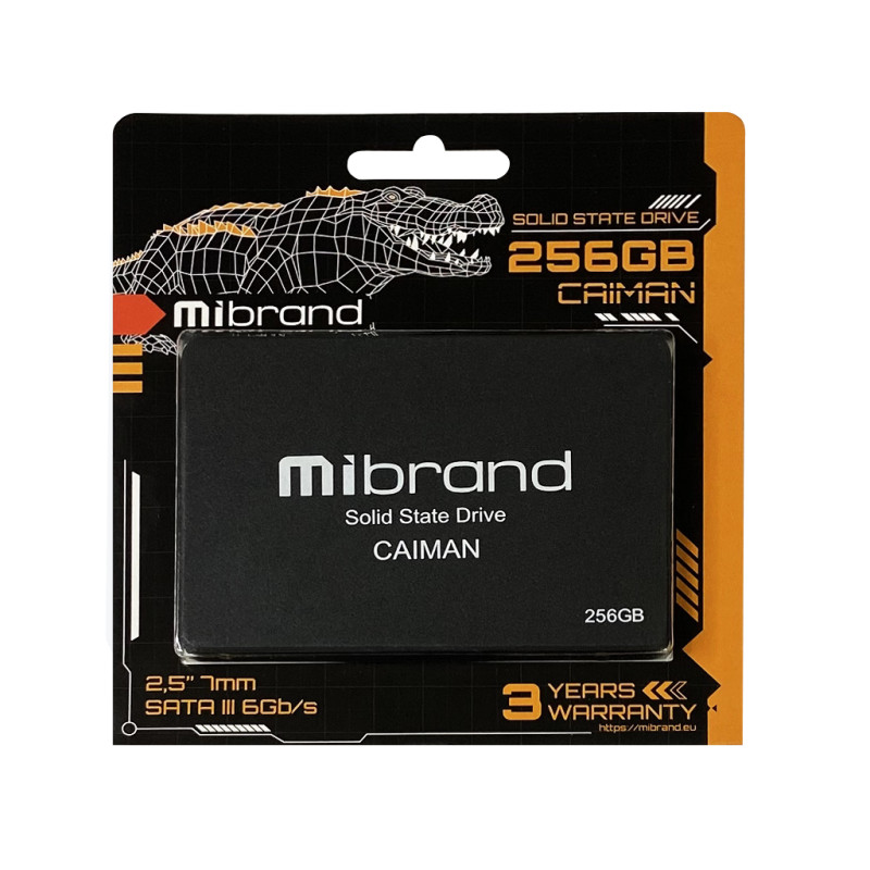 Накопичувач SSD Mibrand Caiman 256GB 2.5" 7mm SATAIII Standard (MI2.5SSD/CA256GBST)