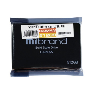 Накопичувач SSD Mibrand Caiman 512GB 2.5" 7mm SATAIII Bulk (MI2.5SSD/CA512GB)