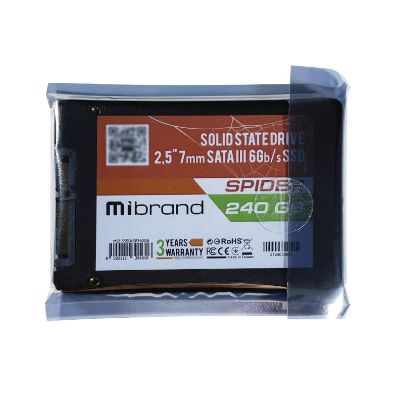 Накопичувач SSD Mibrand Spider 240GB 2.5" 7mm SATAIII Bulk (MI2.5SSD/SP240GB)
