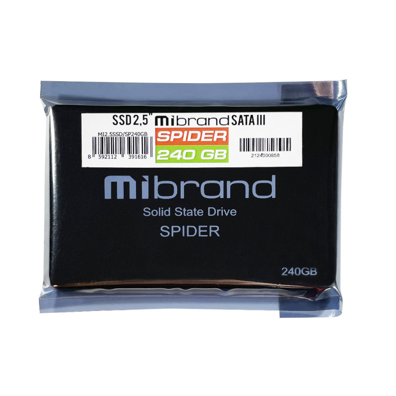 Накопичувач SSD Mibrand Spider 240GB 2.5" 7mm SATAIII Bulk (MI2.5SSD/SP240GB)