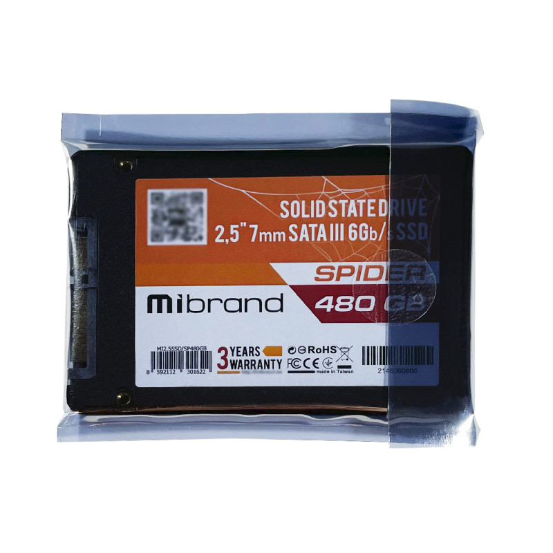 Накопичувач SSD Mibrand Spider 480GB 2.5" 7mm SATAIII Bulk (MI2.5SSD/SP480GB)
