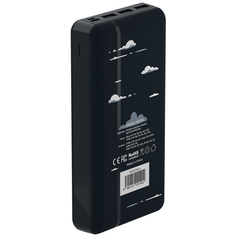 Зовнішній акумулятор Mibrand Mriya 30000mAh 20W Black (MI30K/Mriya)