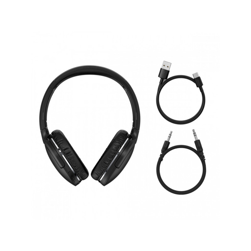 Бездротові накладні навушники Baseus Encok Wireless headphone D02 Pro Black (2022 Edition) (NGTD010301)