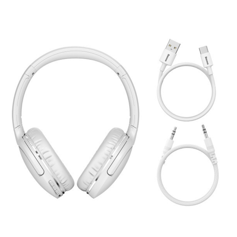 Бездротові накладні навушники Baseus Encok Wireless headphone D02 Pro White (NGTD010302)