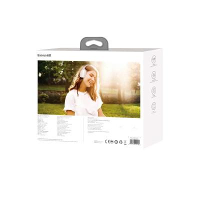 Бездротові накладні навушники Baseus Encok Wireless headphone D02 Pro White (NGTD010302)
