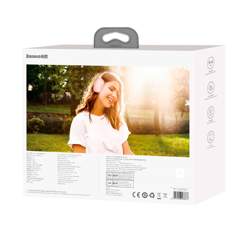 Бездротові накладні навушники Baseus Encok Wireless headphone D02 Pro Pink (NGTD010304)