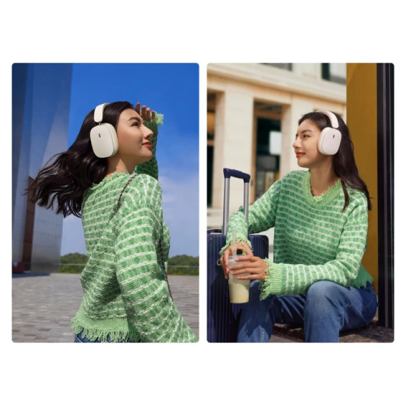 Бездротові накладні навушники Baseus Bowie H1 Noise-Cancelling Wireless Headphones Rice White (NGTW230002)