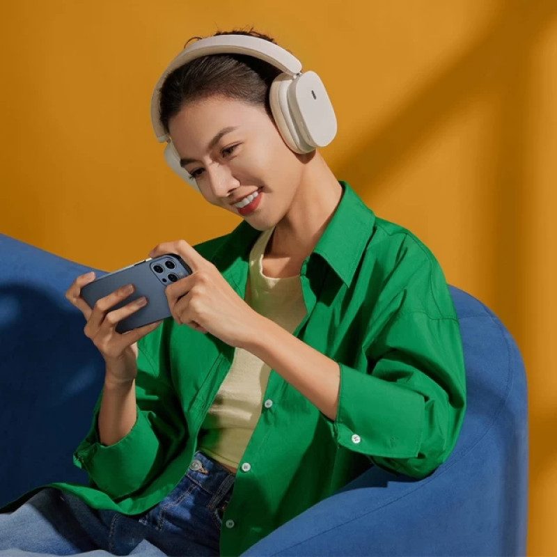 Бездротові накладні навушники Baseus Bowie H1 Noise-Cancelling Wireless Headphones Rice White (NGTW230002)