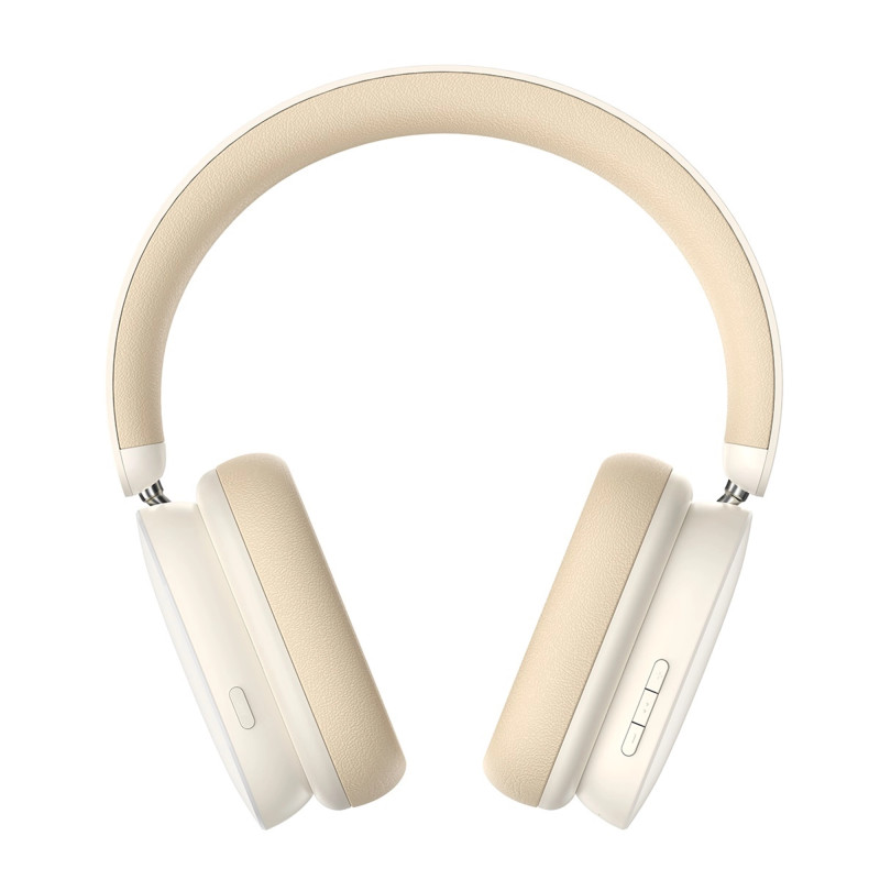 Бездротові накладні навушники Baseus Bowie H1 Noise-Cancellation Wireless Headphones Creamy-White (NGTW230202)