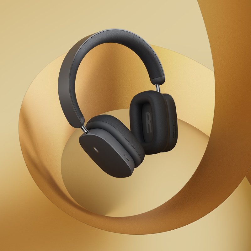 Бездротові накладні навушники Baseus Bowie H1 Noise-Cancellation Wireless Headphones Grey (NGTW230213)