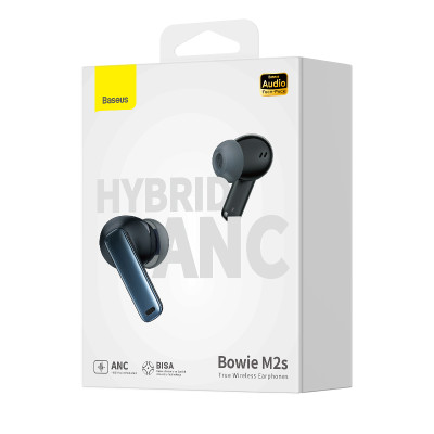 Бездротові навушники Baseus Bowie M2s True Wireless Earphones Cluster Black (NGTW350101) Бездротові навушники Baseus Bowie M2s True Wireless Earphones Cluster Black (NGTW350101)
