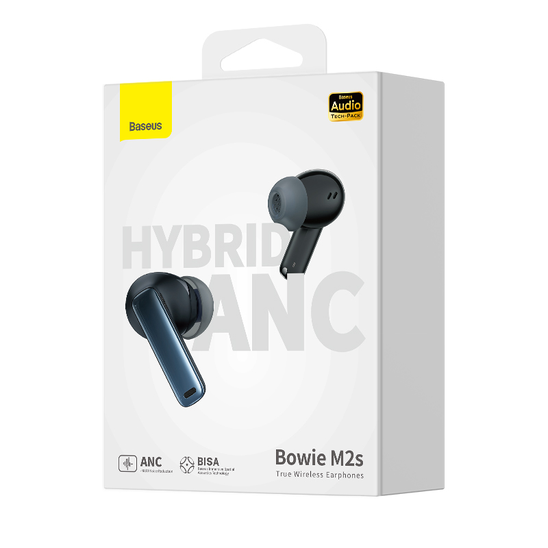 Бездротові навушники Baseus Bowie M2s True Wireless Earphones Cluster Black (NGTW350101)