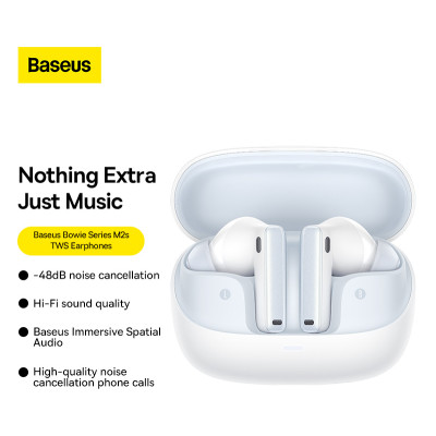 Бездротові навушники Baseus Bowie M2s True Wireless Earphones Moon White (NGTW350102)