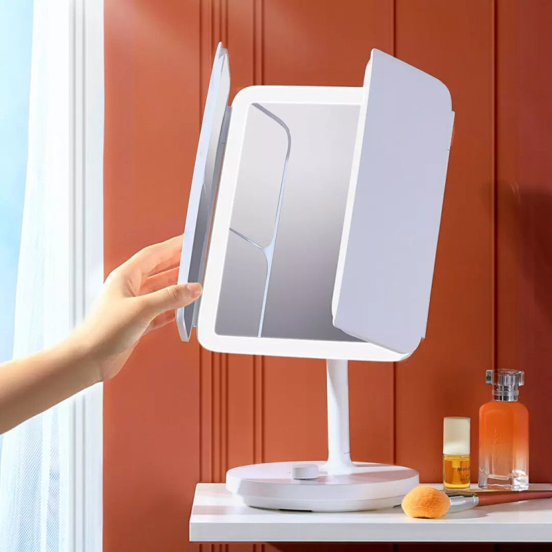 Дзеркало для макіяжу Xiaomi JordanLED table folding cosmetic mirror Pink (NV536)