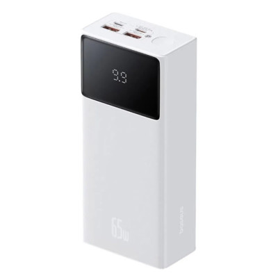 Зовнішній акумулятор Baseus Star-Lord Digital Display Fast Charging Power Bank 30000mAh 65W Moon White（With Simple Series Charging Cable USB to Type-C (P10022908213-00)