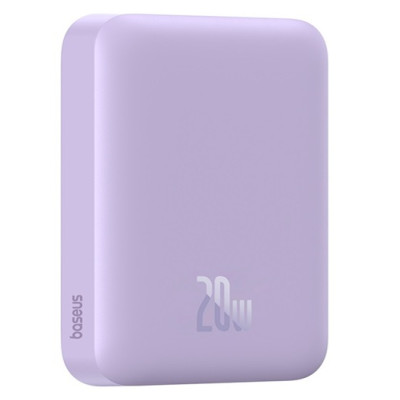 Зовнішній акумулятор Baseus Magnetic Mini Air Wireless Fast Charge Power Bank 6000mAh 20W Nebula Purple（With Simple Series Charging Cable Type-C to (P10059002513-00)