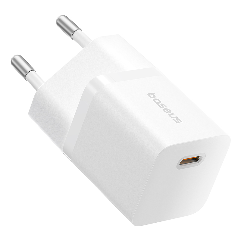 Мережевий зарядний пристрій з кабелем Baseus GaN5 Fast Charger (mini) 1C 25W EU Moon White (with: Fast Charging Data Cable Type-C) (P10110909213-01)