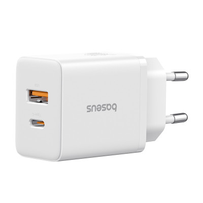 Мережевий зарядний пристрій Baseus Cube Fast Charger C+U 30W EU Moon White (P10111404213-00) Мережевий зарядний пристрій Baseus Cube Fast Charger C+U 30W EU Moon White (P10111404213-00)