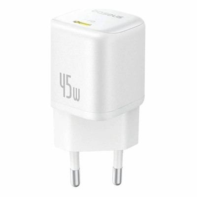 Мережевий зарядний пристрій Baseus PicoGo GaN Fast Charger 1C 45W EU Moon White (P10176800213-00)