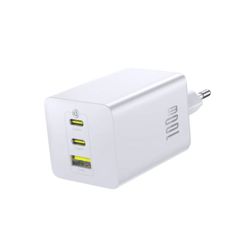 Мережевий зарядний пристрій Baseus EnerFill FE11 Fast Charger 2C+U 100W EU Moon White (P10182102213-00)