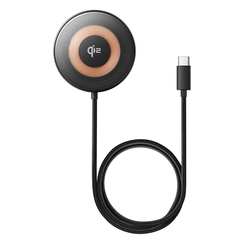 Бездротовий зарядний пристрій Baseus Simple Mini4 Magnetic Wireless Charging Stand Qi2 15W Universal Explorer Edition Cosmic Black (P10273300121-01)