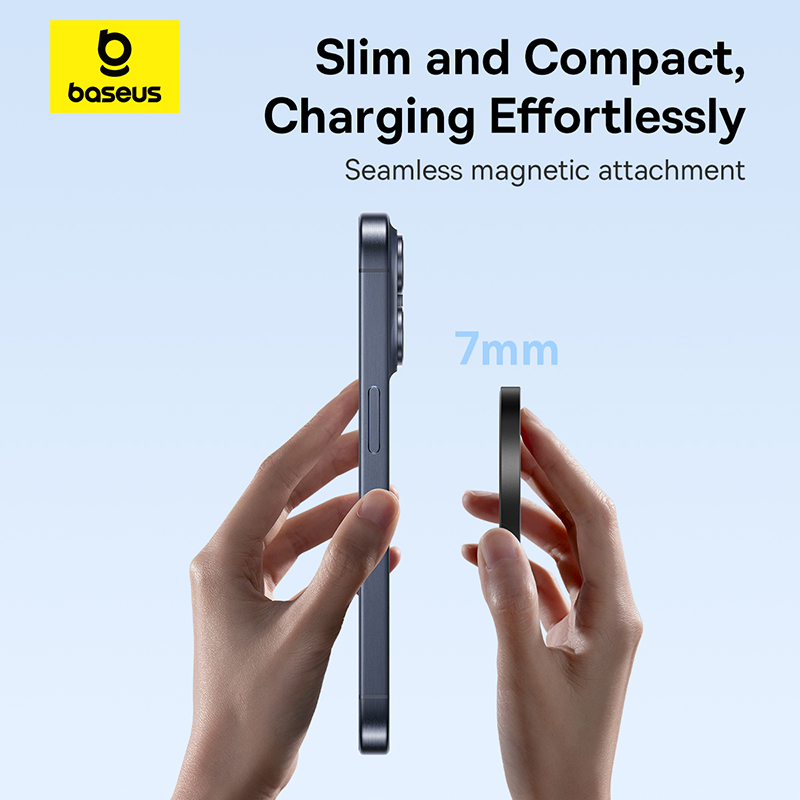 Бездротовий зарядний пристрій Baseus Simple Mini4 Air Magnetic Wireless Charger Qi2 15W Cluster Black (P10278200111-00)
