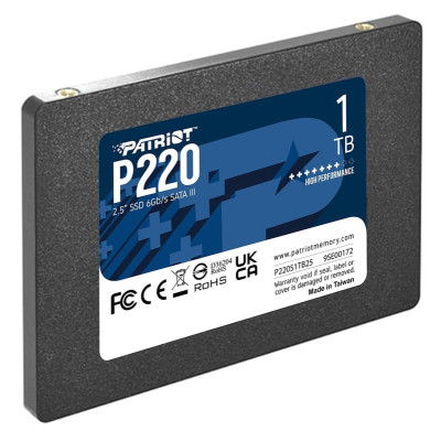Накопичувач SSD Patriot P220 1TB 2.5" 7mm SATAIII (P220S1TB25) Накопичувач SSD Patriot P220 1TB 2.5" 7mm SATAIII (P220S1TB25)