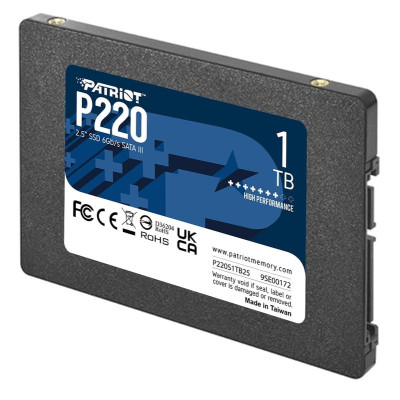 Накопичувач SSD Patriot P220 1TB 2.5" 7mm SATAIII (P220S1TB25) Накопичувач SSD Patriot P220 1TB 2.5" 7mm SATAIII (P220S1TB25)