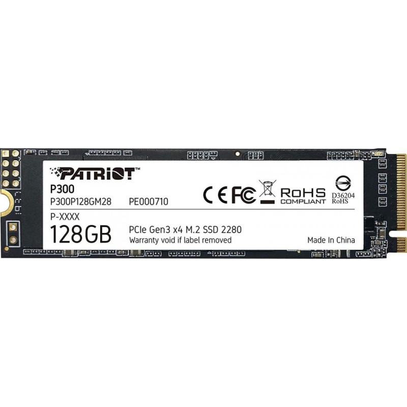 Накопичувач SSD M.2 Patriot P300 128GB NVMe 2280 PCIe 3.0 3D TLC (P300P128GM28)