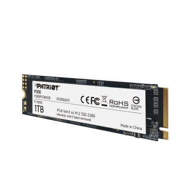 Накопичувач SSD M.2 Patriot P300 1TB NVMe 2280 PCIe 3.0x4 3D NAND TLC (P300P1TBM28) Накопичувач SSD M.2 Patriot P300 1TB NVMe 2280 PCIe 3.0x4 3D NAND TLC (P300P1TBM28)