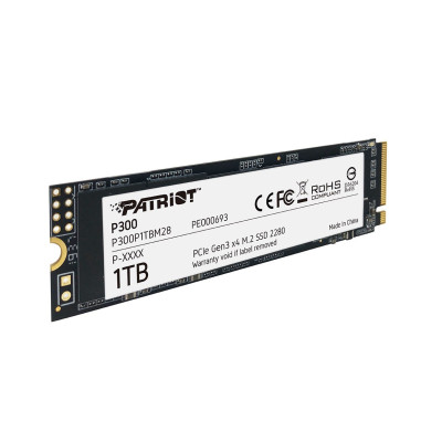 Накопичувач SSD M.2 Patriot P300 1TB NVMe 2280 PCIe 3.0x4 3D NAND TLC (P300P1TBM28) Накопичувач SSD M.2 Patriot P300 1TB NVMe 2280 PCIe 3.0x4 3D NAND TLC (P300P1TBM28)