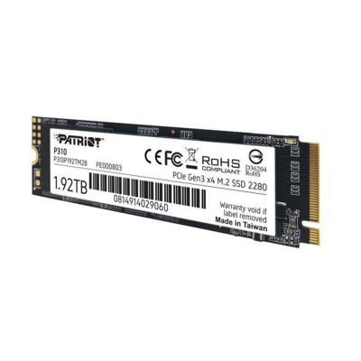 Накопичувач SSD M.2 Patriot P310 1920GB NVMe 2280 PCIe 3.0x4 3D NAND TLC (P310P192TM28) Накопичувач SSD M.2 Patriot P310 1920GB NVMe 2280 PCIe 3.0x4 3D NAND TLC (P310P192TM28)