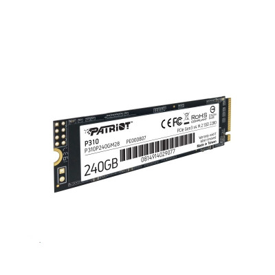 Накопичувач SSD M.2 Patriot P310 240GB NVMe 2280 PCIe 3.0 3D TLC (P310P240GM28) Накопичувач SSD M.2 Patriot P310 240GB NVMe 2280 PCIe 3.0 3D TLC (P310P240GM28)