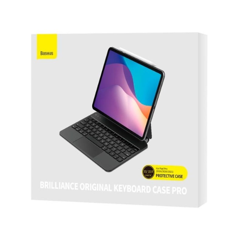 Клавіатура Baseus Brilliance Series Magnetic Keyboard Case for Pad (2019/2020/2021) 10.2″ Cluster Black (with Simple Series Type-C Cable) (P40112602111-01)