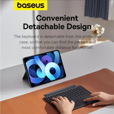 Клавіатура Baseus Brilliance Series Magnetic Keyboard Case for Pad (2019/2020/2021) 10.2″ Cluster Black (with Simple Series Type-C Cable) (P40112602111-01)
