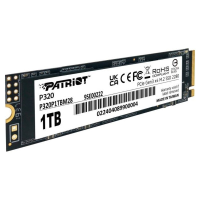 Накопичувач SSD M.2 Patriot P410 1TB NVMe 2280 PCIe Gen4 x4 5000/4500 TLC (P410P1TBM28H) Накопичувач SSD M.2 Patriot P410 1TB NVMe 2280 PCIe Gen4 x4 5000/4500 TLC (P410P1TBM28H)
