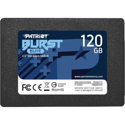 Накопичувач SSD Patriot Burst Elite 120GB 2.5" 7mm SATAIII TLC 3D (PBE120GS25SSDR)