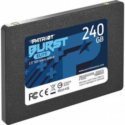 Накопичувач SSD Patriot Burst Elite 240GB 2.5" 7mm SATAIII TLC 3D (PBE240GS25SSDR) Накопичувач SSD Patriot Burst Elite 240GB 2.5" 7mm SATAIII TLC 3D (PBE240GS25SSDR)