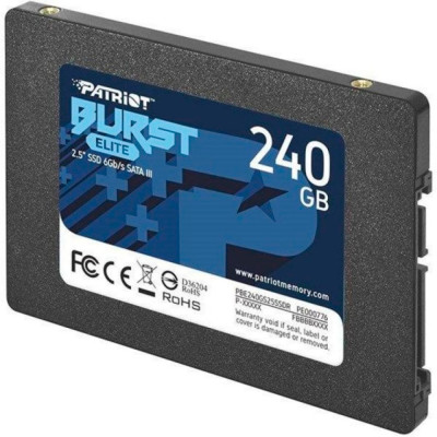 Накопичувач SSD Patriot Burst Elite 240GB 2.5" 7mm SATAIII TLC 3D (PBE240GS25SSDR) Накопичувач SSD Patriot Burst Elite 240GB 2.5" 7mm SATAIII TLC 3D (PBE240GS25SSDR)