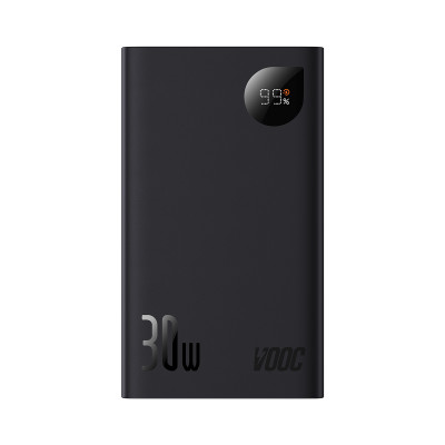 Зовнішній акумулятор Baseus Adaman2 Digital Display Fast Charge Power Bank 20000mAh 30W （VOOC Edition） Black (PPAD050101)