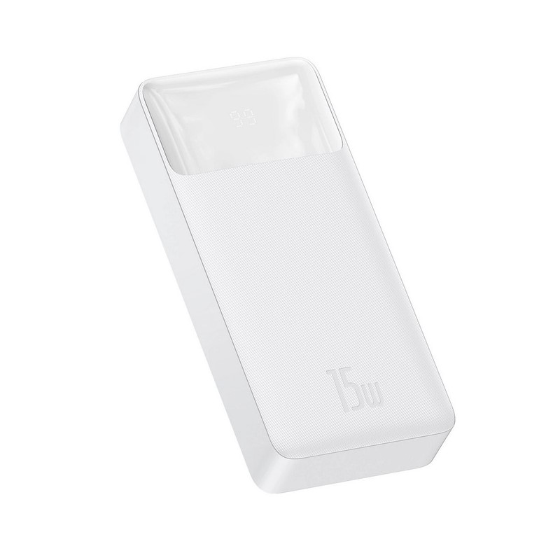 Зовнішній акумулятор Baseus Bipow Digital Display Power Bank 20000mAh 15W White (PPBD050102)